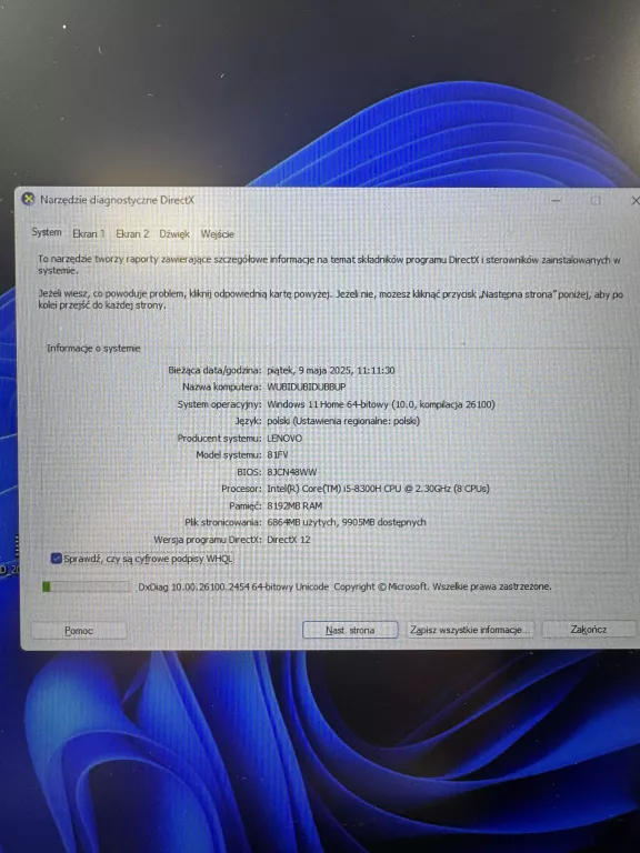 LAPTOP LENOVO Y530-15ICH 15,6 " INTEL CORE I5 8 GB / 512 GB
