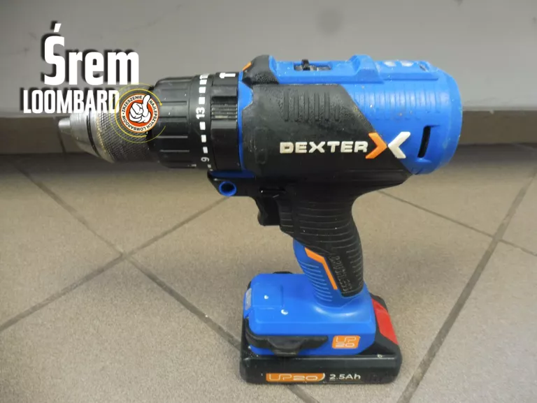 WKRĘTARKA DEXTER 20VID3-60BLA.1, 2 AKU, ŁADOWARKA, STAN DB!