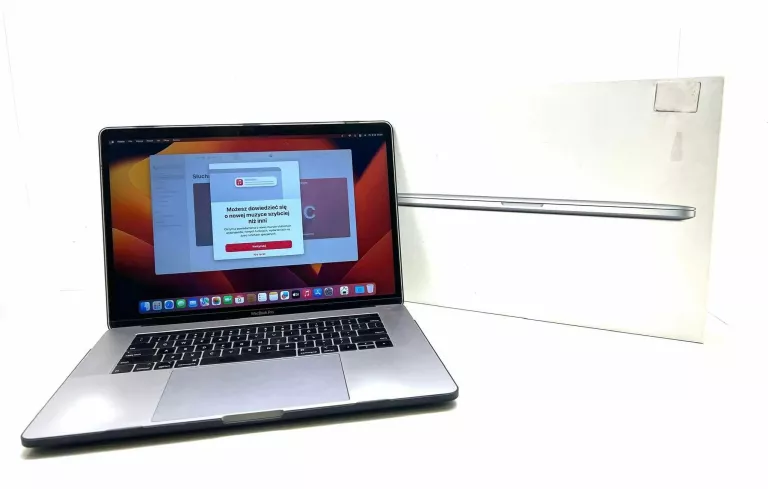 LAPTOP APPLE MACBOOK PRO 15,4 INTEL CORE I7 16 / 512 GB SREBRNY