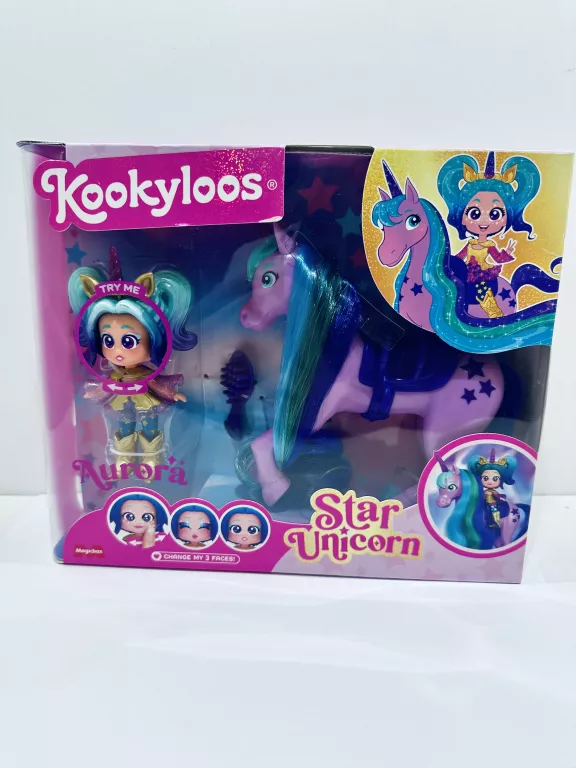 KOOKYLOOS ZESTAW STAR UNICORN GWIEZDNY JEDNOROŻEC LALKA AURORA LELECZKA