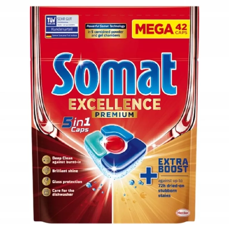 TABLETKI DO ZMYWARKI SOMAT EXCELLENCE PREMIUM 5IN1 42 KAPSUŁEK