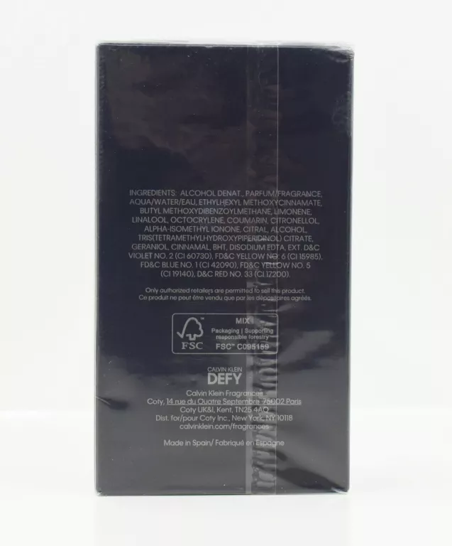 CALVIN KLEIN DEFY 100ML EDT