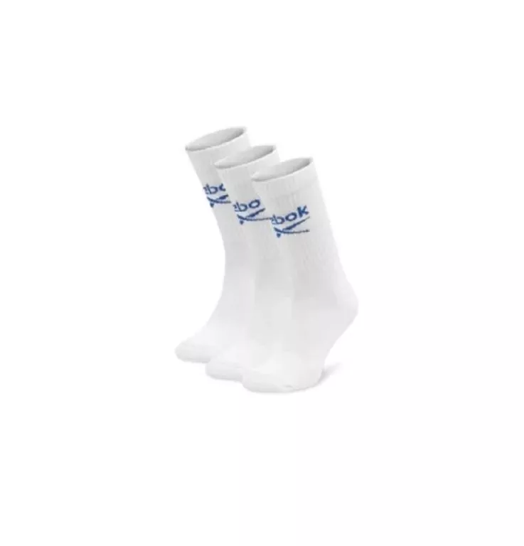 REEBOK ZESTAW 3 PAR WYSOKICH SKARPET UNISEX R0258-SS24 (3-PACK) BIAŁY 34-3