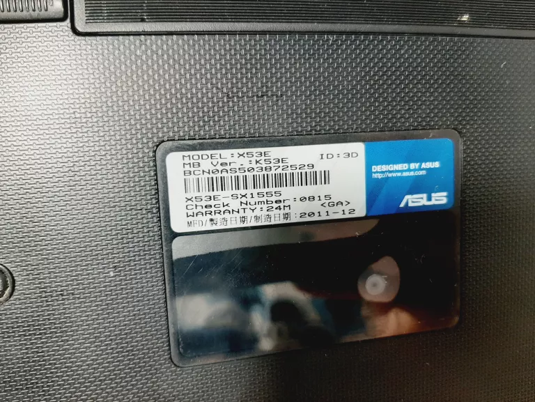 LAPTOP ASUS X53E HASŁO