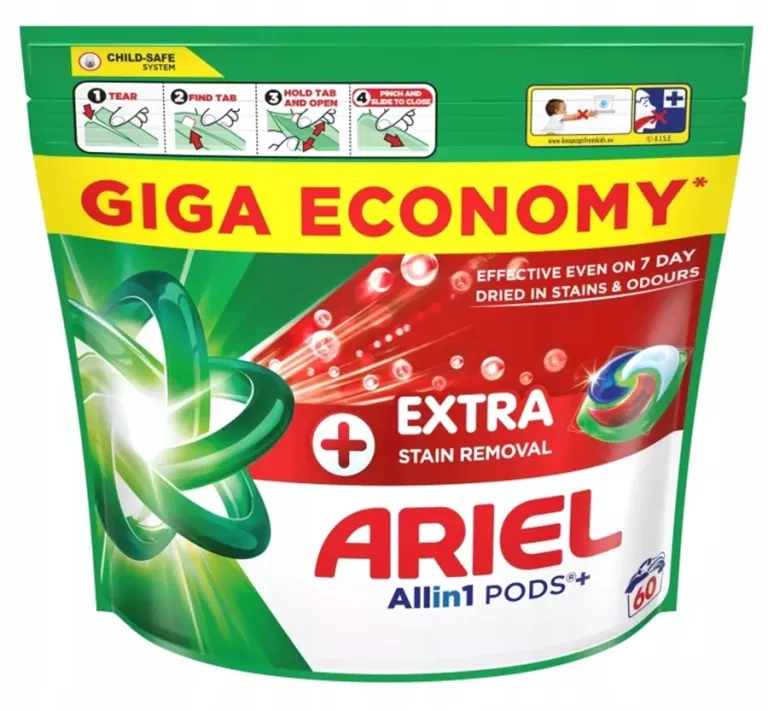 ARIEL EXTRA CLEAN ALLIN1 +, KAPSUŁKI DO PRANIA, 60 PRAŃ 8700216764032