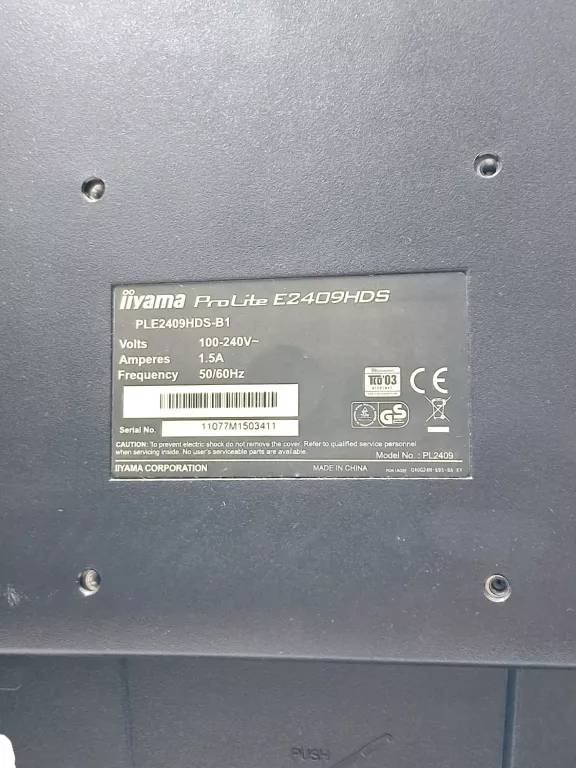 MONITOR IIYAMA PRO LITE E2409HDS + KABEL ZASILAJĄCY