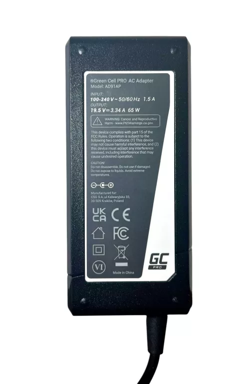 ZASILACZ DO LAPTOPA GREENCELL PRO AD91AP 65W + GWARANCJA