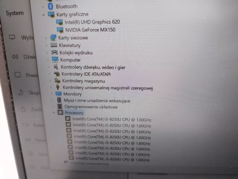 LAPTOP HUAWEI MATEBOOK D I5 8250U 8GB RAM/256GB SSD KOMPLET