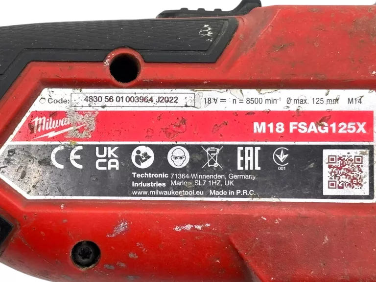 SZLIFIERKA KĄTOWA AKUMULATOROWA MILWAUKEE M18FSAG125X + 5AH AKU