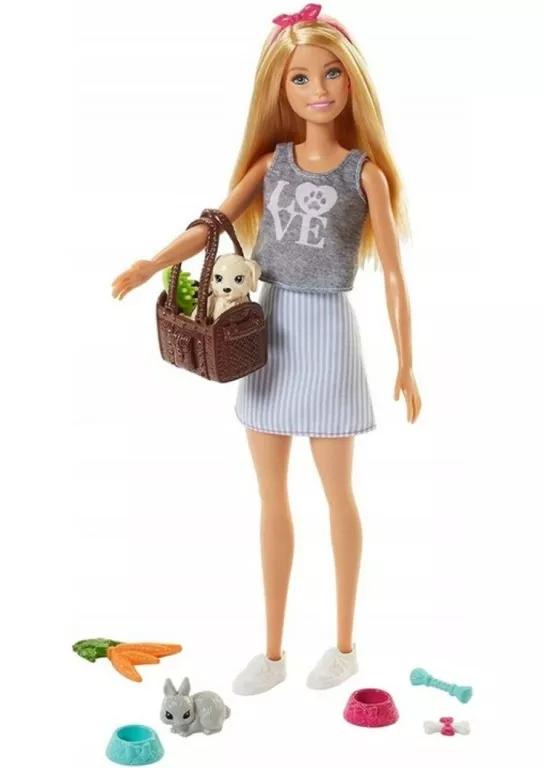 LALKA BARBIE OPIEKUNKA ZWIERZĄT MATTEL FPR48