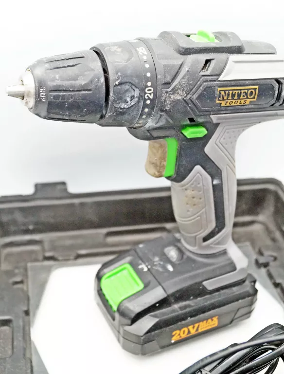 WKRĘTARKA NITEO TOOLS 20V +BITY+ ŁADOWARKA+BATERIA