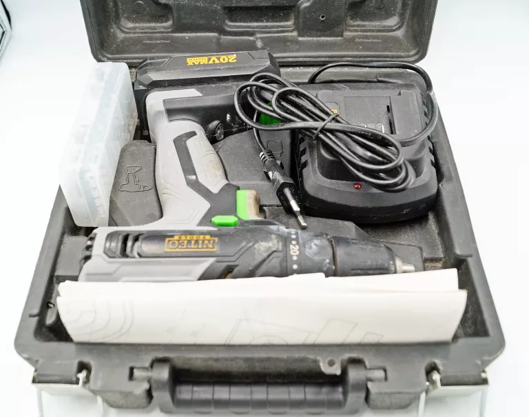WKRĘTARKA NITEO TOOLS 20V +BITY+ ŁADOWARKA+BATERIA