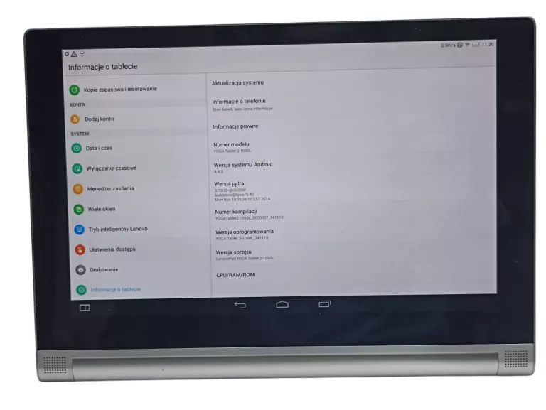 TABLET LENOVO YOGA TABLET 2 1050L 2/16GB - 10" - 9600 MAH - 4G (LTE)
