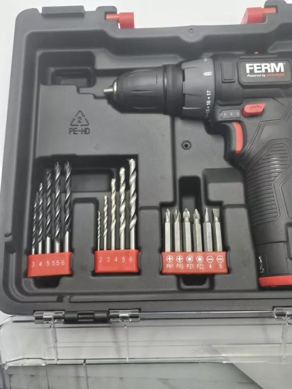 WIERTARKA WIERTARKO-WKRĘTARKA FERM 12 V KOMPLET