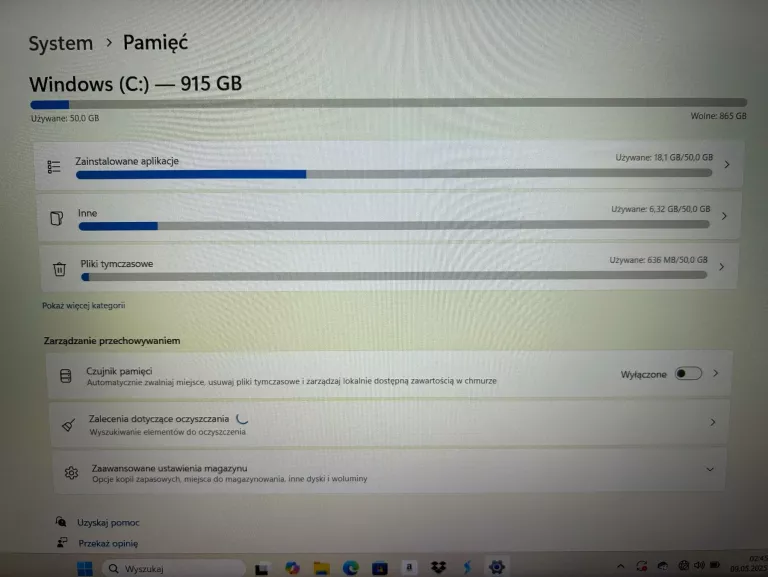 LAPTOP HP 15-CX0033NW 15,6 " INTEL CORE I5 8300H / 8 GB / 1TB