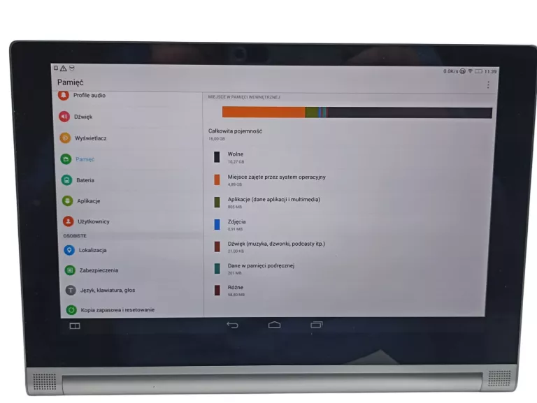 TABLET LENOVO YOGA TABLET 2 1050L 2/16GB - 10" - 9600 MAH - 4G (LTE)