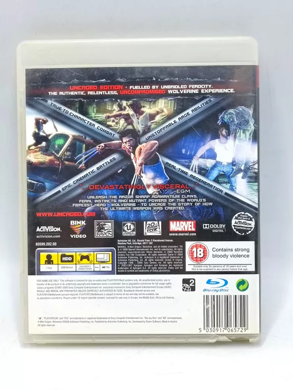 GRA PS3 X-MEN ORIGINS WOLVERINE