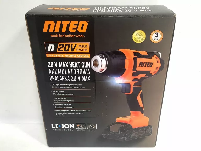 NITEO TOOLS AKUMULATOROWA OPALARKA 20VHT0246-25 20 V MAX