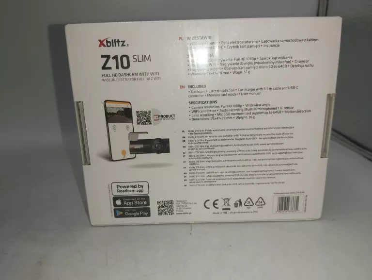 XBLITZ WIDEOREJESTRATOR Z10 SLIM KAMERKA WIFI FULLHD KOMPLET!!!