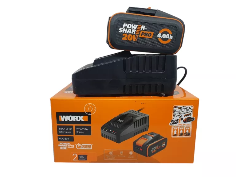 WORX ZESTAW AKUMULATOR Z ŁADOWARKĄ LI-ION (WA3604)