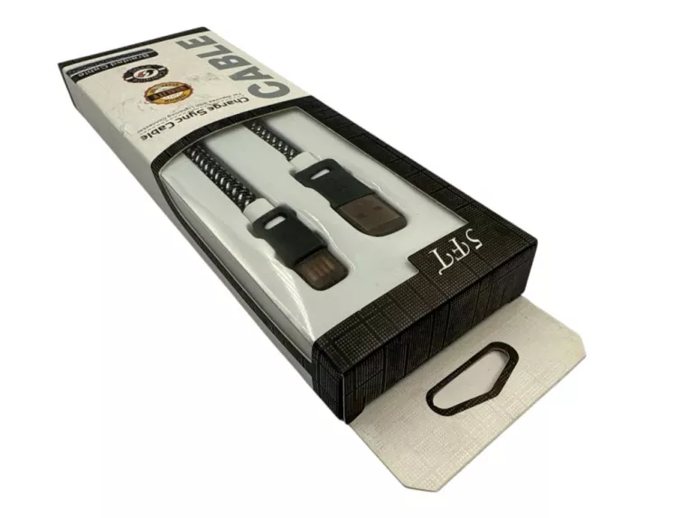 KABEL DO IPHONE B0054 PLECIONY / CZARNY / 150 CM