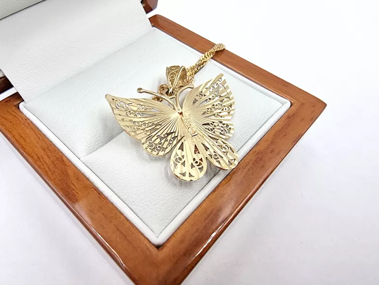 ZŁOTA ZAWIESZKA MOTYL P585 2,89G