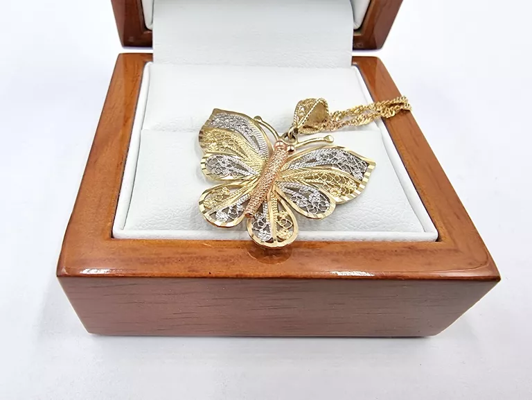 ZŁOTA ZAWIESZKA MOTYL P585 2,89G