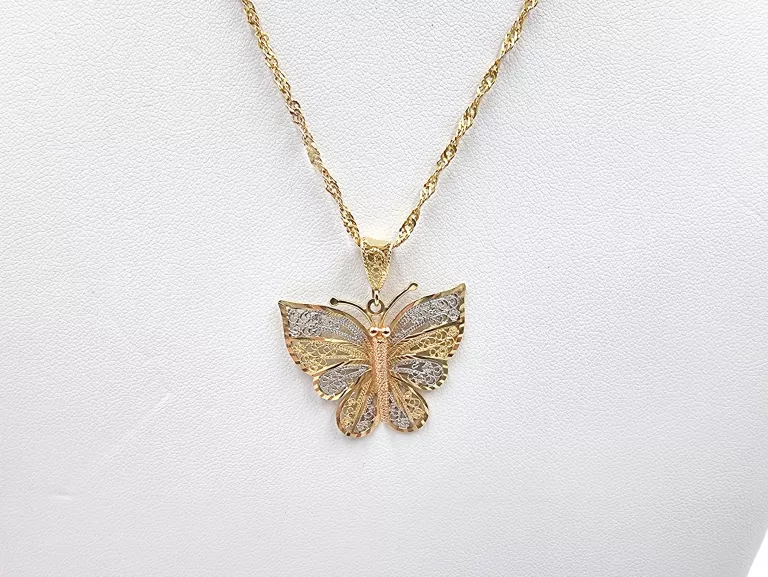 ZŁOTA ZAWIESZKA MOTYL P585 2,89G