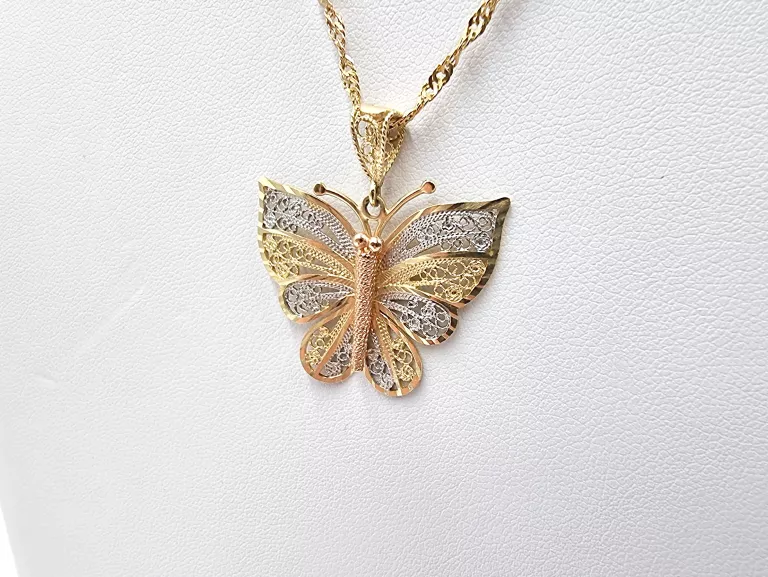 ZŁOTA ZAWIESZKA MOTYL P585 2,89G
