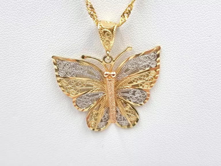 ZŁOTA ZAWIESZKA MOTYL P585 2,89G