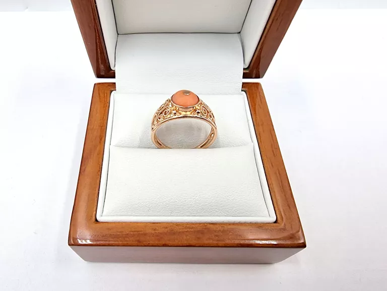 zloty-pierscionek-z-koralem-p585-304g-r14-rodzaj-2205-2