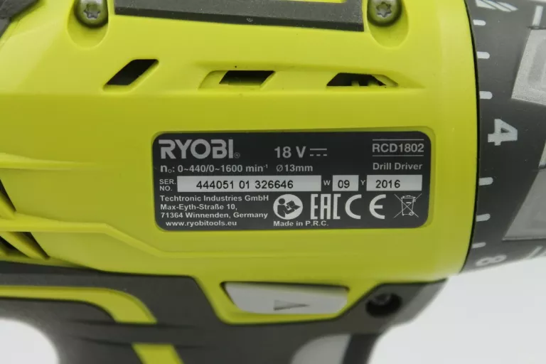 WKRĘTARKA RYOBI RCD1802 + ŁAD. 2XAKU.