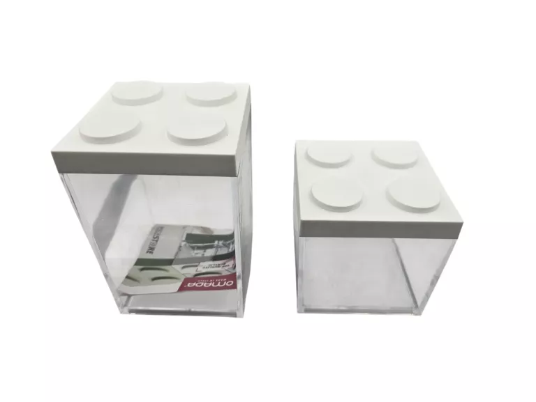 ZESTAW POJEMNIKÓW NA ŻYWNOŚĆ AKRYLOWYCH OMADA BRICKSTORE BIAŁE 7 SZT.