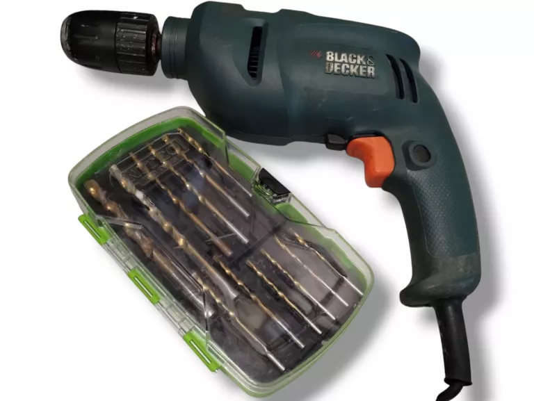 WIERTARKA BLACK DECKER 500W + WIERTŁA