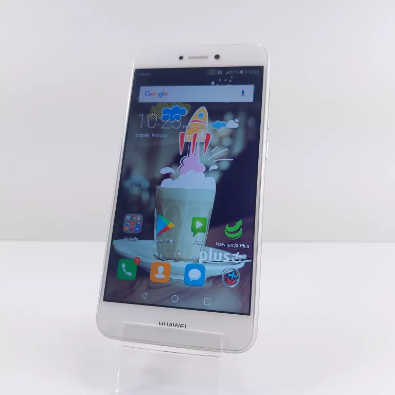 TELEFON HUAWEI P9 LITE 2017 BIAŁY 3/16 ZBITY TYŁ