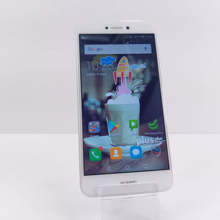 TELEFON HUAWEI P9 LITE 2017 BIAŁY 3/16 ZBITY TYŁ