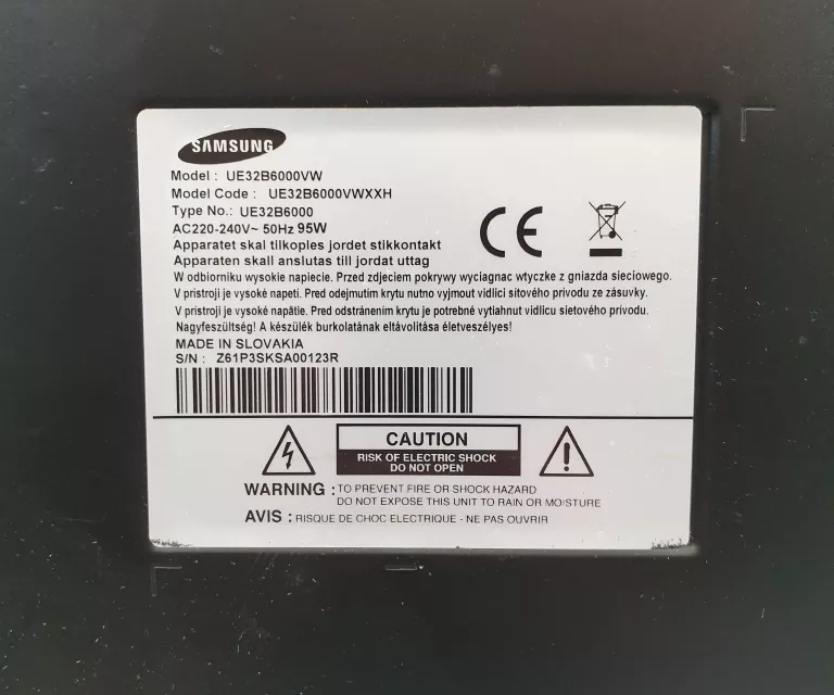 TELEWIZOR SAMSUNG 32 CALE UE32B6000VWXXH PILOT