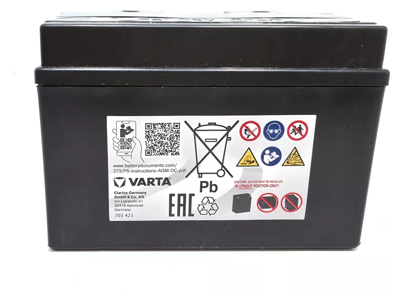 AKUMULATOR VARTA POWERSPORTS AGM T12A-4/T12A-BS