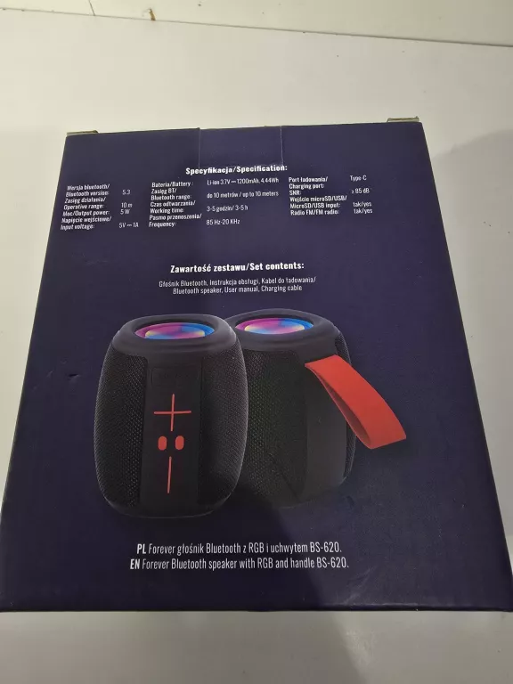 GŁOŚNIK BT FOREVER BS-620 PLOMBY