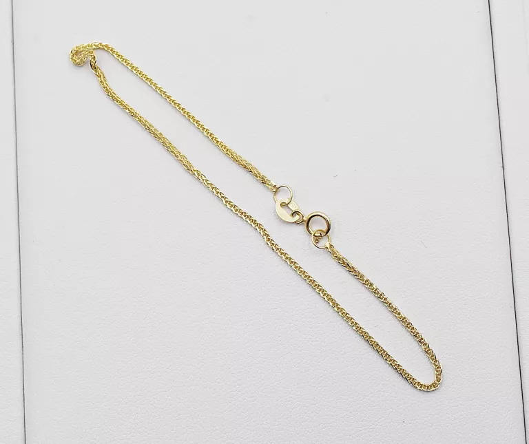 ZŁOTA BRANSOLETKA LISI OGON 585/0,65G/19CM