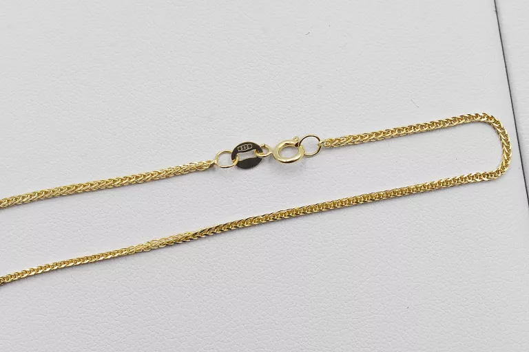 ZŁOTA BRANSOLETKA LISI OGON 585/0,65G/19CM