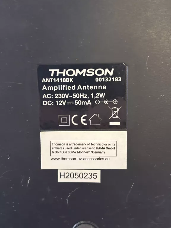 ANTENA THOMSON ANT1418BK DVB-T/-T2