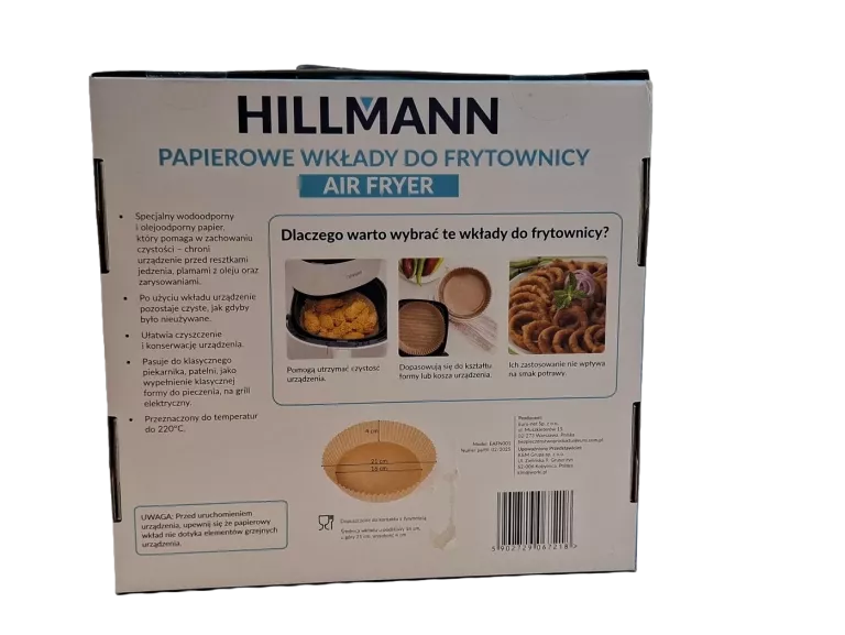 PAPIEROWE WKŁADY HILLMANN DO FRYTKOWNICY