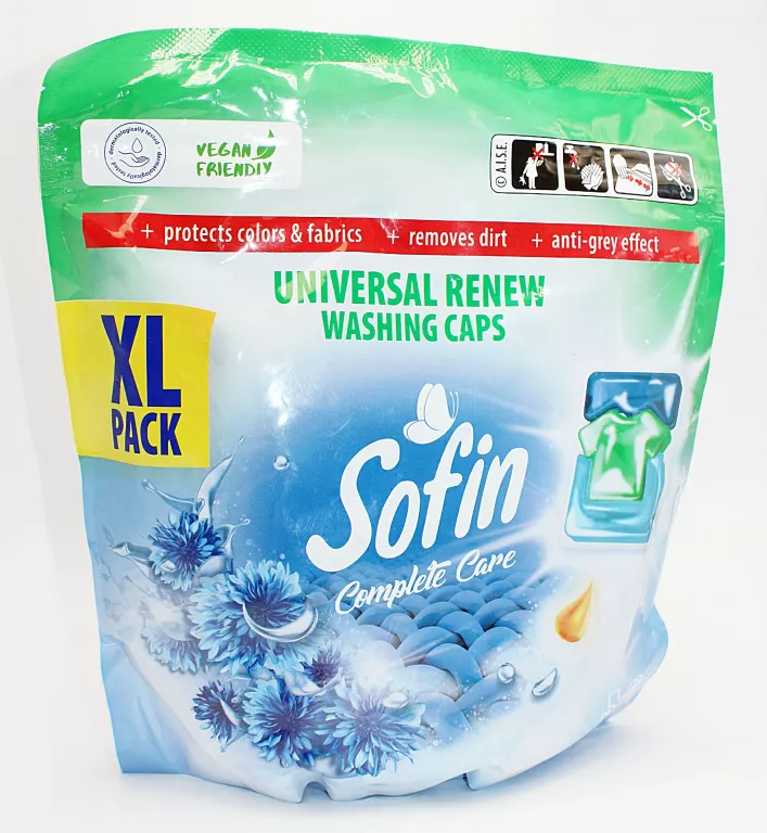 KAPSUŁKI DO PRANIA BIAŁEGO I JASNEGO SOFIN COMPLETE CARE XL 42 SZTUKI