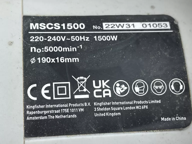 PILARKA TARCZOWA MACALLISTER MSCS1500 190 MM 1500 W