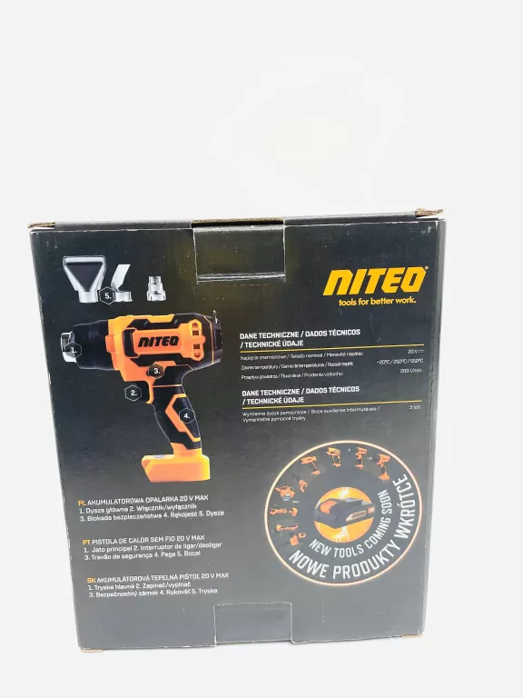 OPALARKA AKUMULATOROWA NITEO 20V MAX