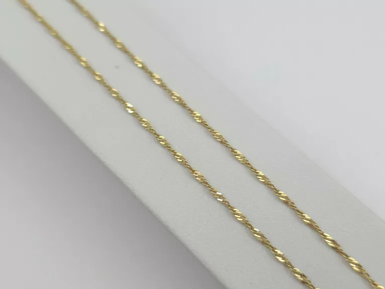 ZŁOTY ŁAŃCUSZEK SPLOT: SINGAPUR - 585 14K 41CM 1,52G