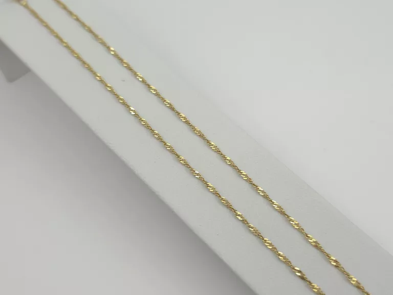 ZŁOTY ŁAŃCUSZEK SPLOT: SINGAPUR - 585 14K 41CM 1,52G