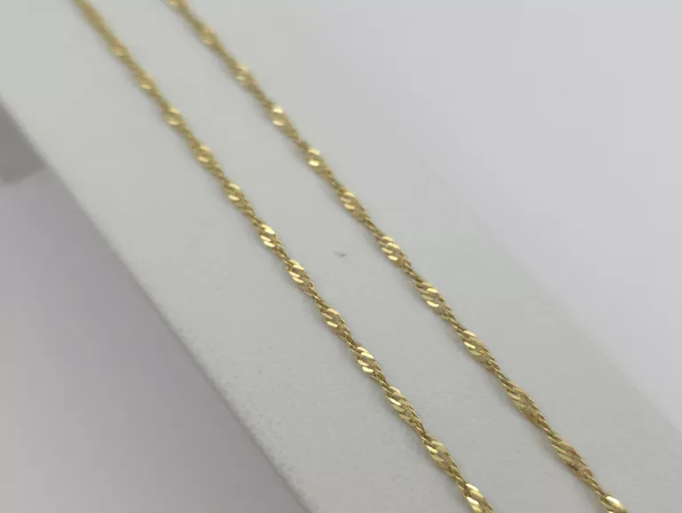 ZŁOTY ŁAŃCUSZEK SPLOT: SINGAPUR - 585 14K 41CM 1,52G