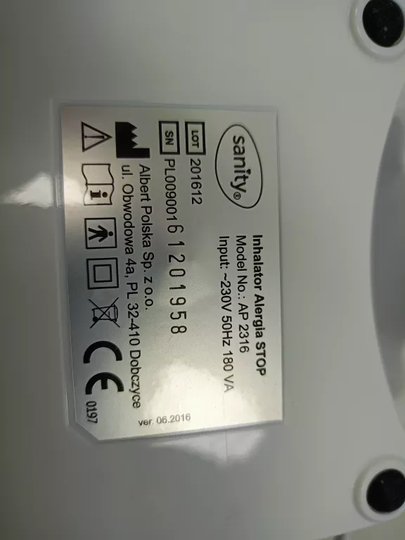 SANITY ALERGIA STOP AP 2316 + KOŃCÓWKI W PUD